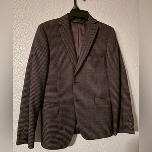 Hart sharffner Marx boys Classic Checkered Blazer - Blk Brwn and Gray size 12R